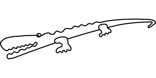 Krokodilas, Aligatorius, Ropliai, Driežas, Dinozauras, Animacinis Filmas, Kontūrai, Nemokama Vektorinė Grafika