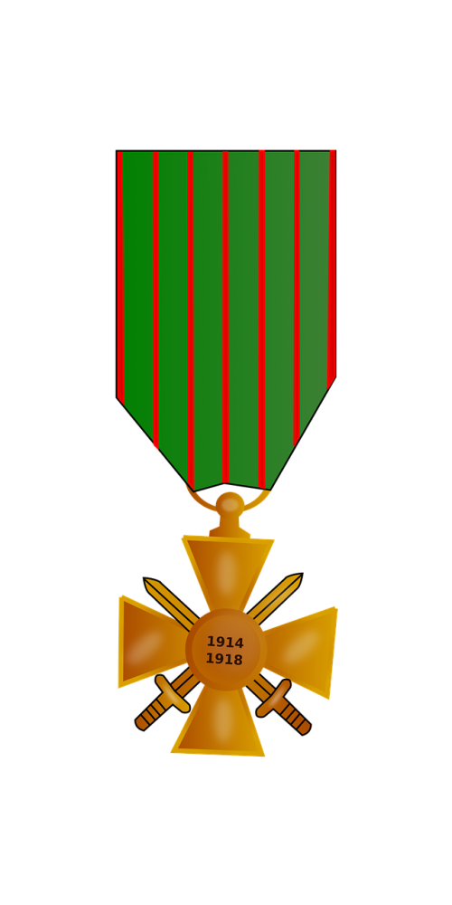 Croix, Prancūzų Kalba, Guerre, Medalis, Karas, Wwi, Nemokama Vektorinė Grafika