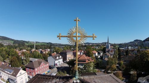 Kirsti, Bažnyčia, St, Gallen-Bruggen, Krikščionybė, Tikėjimas, Simbolis, Oro Vaizdas
