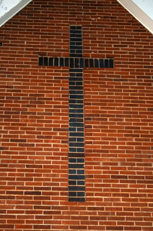 Siena,  Plyta,  Kirsti,  Simbolis,  Krikščionybė,  Kryžius Ant Bažnyčios Sienos