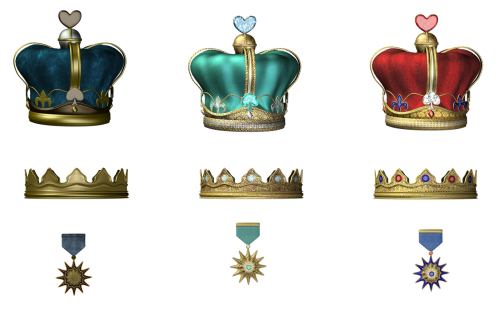 Vainikėliai, Medaliai, Karalienė, Karalius, Princesė, Pasaka, Enchanted, Medalionas
