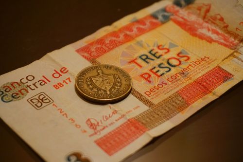 Kuba, Pinigai, Pesas, Dolerio Kupiūra, Banknotas, Valiuta, Moneta