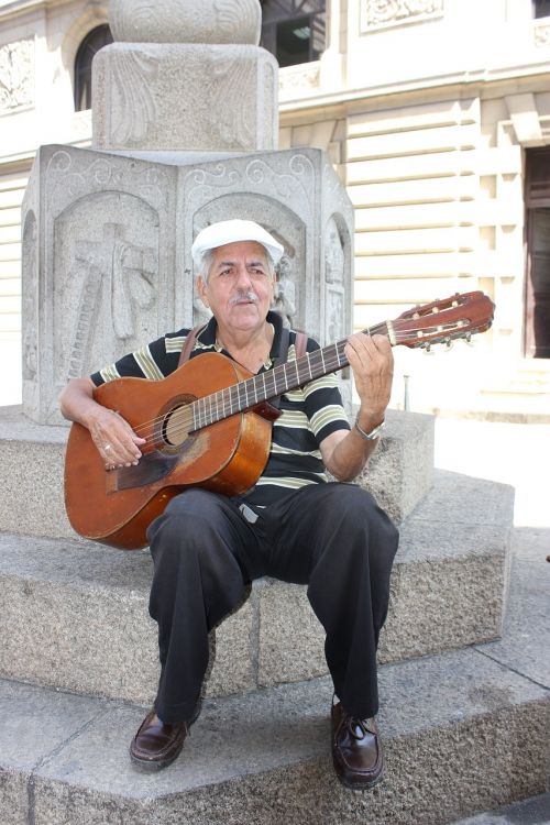 Kuba, Havana, Gitara, Vyras, Gatvė, Senas, Muzika, Žaisti, Žaidimai