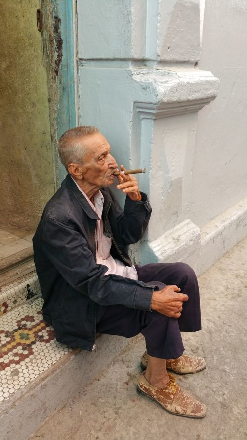 Kuba, Rūkymas, Senas, Havana, Cigaras, Vintage, Amžius, Asmuo