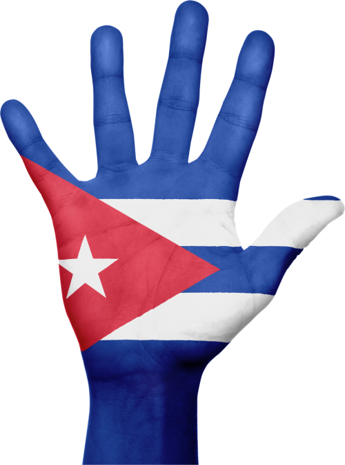 Kuba, Vėliava, Ranka, Nacionalinis, Pirštai, Patriotinis, Patriotizmas, Karibai, Gestas