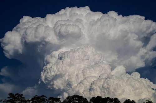 Cumulus Nimbus, Debesis, Balta, Didelis, Dramatiškas, Oras, Dangus, Australia, Audra, Griauna