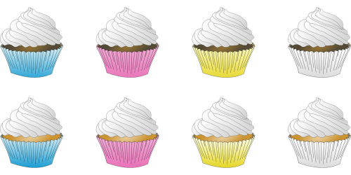 Cupcake, Cupcakes, Desertai, Glaistymas, Saldus, Nemokama Vektorinė Grafika