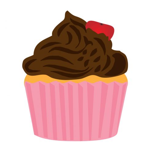Cupcake,  Tortas,  Šokoladas,  Apledėjimas,  Rožinis,  Iliustracijos,  Scrapbooking,  Iliustracija,  Didelis,  Cupcake Clipart
