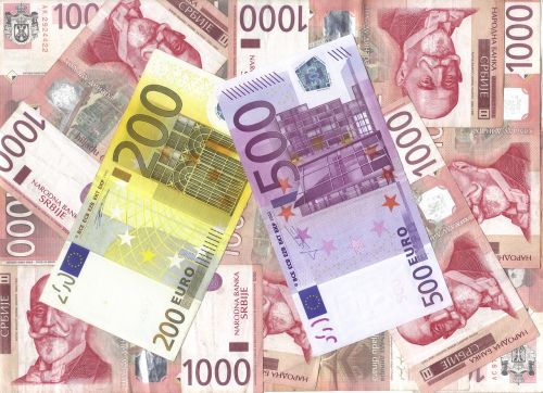 Valiuta,  Turtas,  Finansai,  Verslas,  Taupymas,  Euras,  500 Eurų,  200 Eurų,  1000,  Banknotas,  Europa,  Dinarai,  Be Honoraro Mokesčio