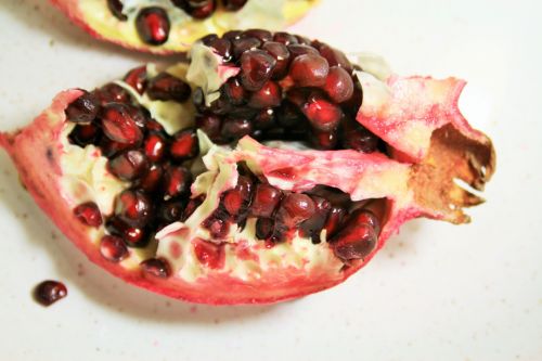 Vaisiai,  Granatas,  Atviras,  Kauliukai,  Raudona,  Supjaustyti Granatų Vaisius