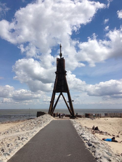 Cuxhaven, Kugelbake, Dangus