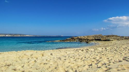 Kipras, Ayia Napa, Makronissos Paplūdimys, Smėlis, Jūra, Kurortas, Turizmas
