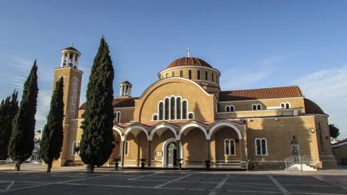 Kipras, Paralimni, Ayios Georgios, Bažnyčia, Architektūra, Ortodoksas, Katedra, Kvadratas