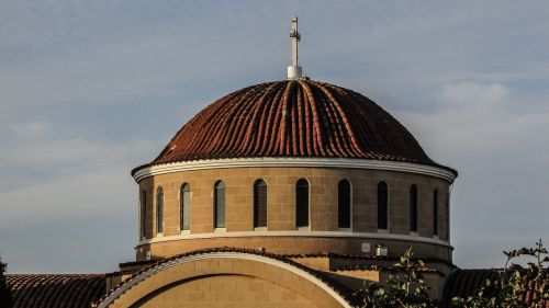 Kipras, Paralimni, Ayios Georgios, Bažnyčia, Kupolas, Architektūra, Ortodoksas, Katedra