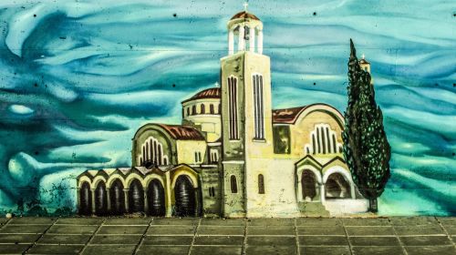 Kipras, Paralimni, Grafiti, Bažnyčia, Ortodoksas, Religija
