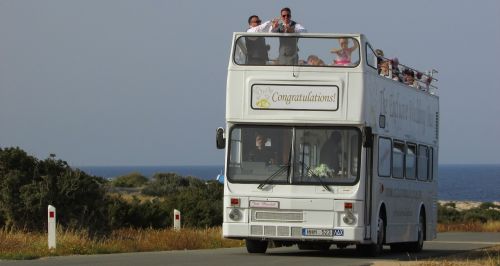 Kipras, Cavo Greko, Vestuvių Autobusu, Linksma, Laimingas, Kelionė
