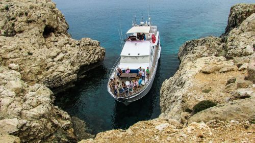 Kipras, Cavo Greko, Jūra, Valtis, Kruizinis Laivas, Turizmas, Laisvalaikis