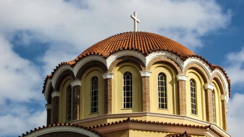 Kipras, Paralimni, Ayios Dimitrios, Bažnyčia, Ortodoksas, Kupolas, Architektūra, Religija