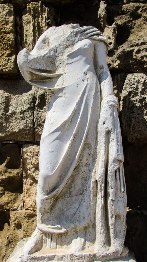Kipras, Salamis, Statula, Moteris, Archeologija, Archeologiniai, Kultūra, Orientyras, Famagusta, Turizmas