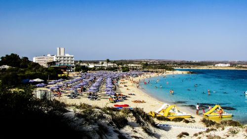 Kipras, Ayia Napa, Makronissos Paplūdimys, Papludimys, Kurortas, Turizmas, Atostogos