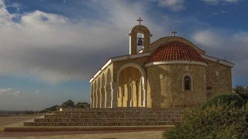 Kipras, Ayia Napa, Ayios Epifanios, Bažnyčia, Ortodoksas, Architektūra, Religija, Ekskursijos, Debesys, Dangus