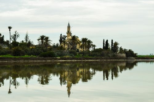 Kipras, Larnaka, Hala Sultan Tekke, Druskos Ežeras, Apmąstymai, Mečetė, Ottoman, Islamas, Religija