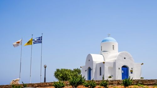 Kipras, Protaras, Ayios Nikolaos, Bažnyčia, Ortodoksas, Religija, Architektūra, Viduržemio Jūros