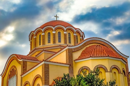 Kipras,  Paralimni,  Ayios Dimitrios,  Bažnyčia,  Stačiatikių,  Kupolas,  Architektūra,  Religija,  Krikščionybė