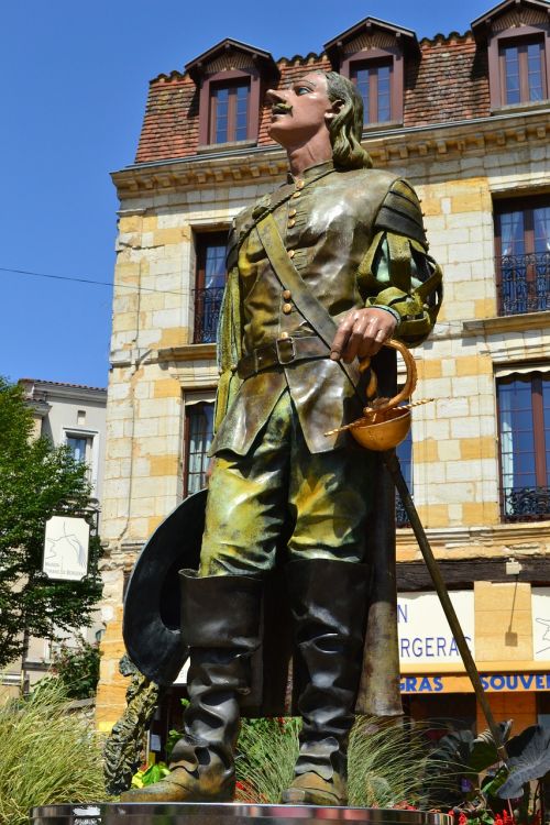 Cyrano De Bergerac, Bergeracas, Paminklas, Poetas, Dordogne, France