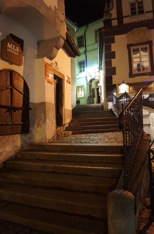 Čekų Krumlov, Čekijos Respublika, Architektūra, Laiptai, Senamiestis, Istorija, Unesco