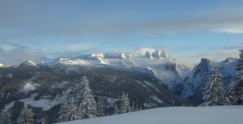 Dachsteinas, Panorama, Žiema