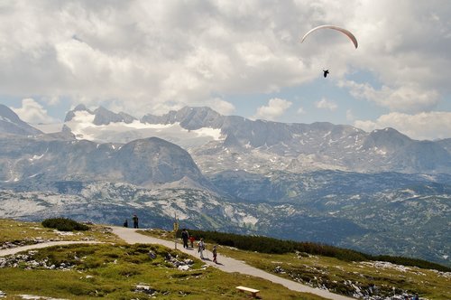 Dachstein,  Austrija,  Alpės,  Alpine,  Top,  Vasara,  Kalnai,  Panorama,  Peržiūrėti,  Vaizdingas,  Ledynas,  Turizmas
