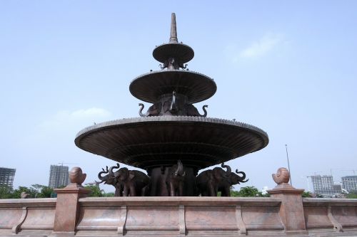 Dalit Prerna Sthal, Paminklas, Fontanas, Smiltainis, Noida, Indija