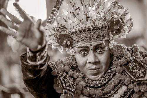 Šokis, Bali, Indonesian, Moterys, Tradicija, Kostiumas