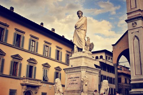 Dante Statula, Dante Alighieri, Italy, Verona, Skulptūra, Ispanų, Senas, Turizmas, Orientyras, Žinomas, Toskana, Miestas, Europa, Senovės, Poetas