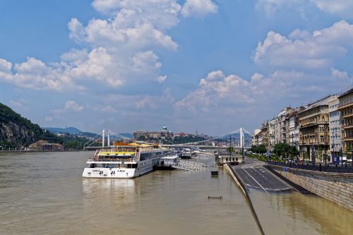 Danube, Budapest, Vengrija, Upė, Architektūra, Lankytinos Vietos, Pastatas, Tiltas, Danube Banko, Orientyras, Perspektyva