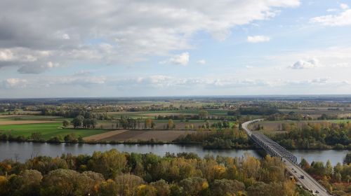 Danube, Upės Kraštovaizdis, Kelių Tiltas, Ruduo, Donaustauf