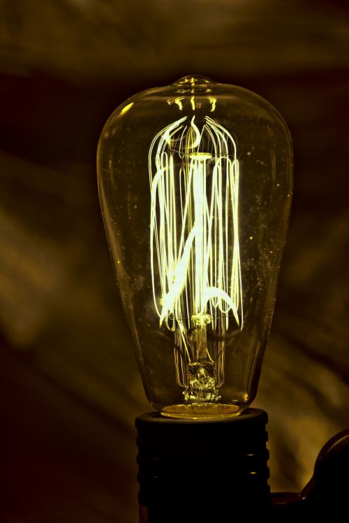 Edisonas,  Šviesa,  Lemputė,  Kopija,  Vintage,  Tamsintas Edisonas