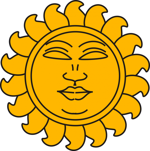 Diena, Saulė, Simbolis, Nemokama Vektorinė Grafika