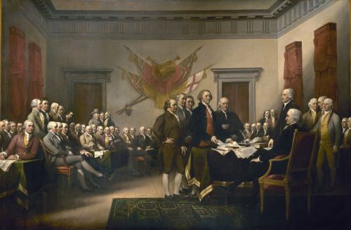 Nepriklausomybės Deklaracija, Jungtinės Valstijos, Usa, Konferencija, Dažymas, Jonas Trumbulis, Sutartis, Ženklas
