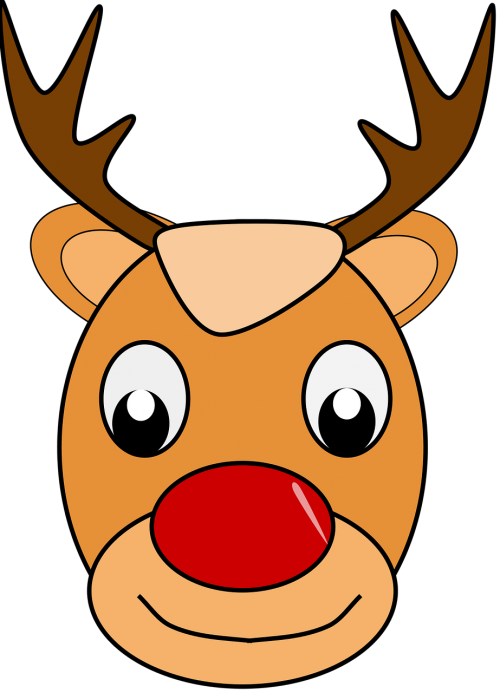Elnias, Rudolph, Kalėdų Senelis, Kalėdos, Vaikai, Animacinis Filmas, Vektoriniai Vaizdai, Nemokama Vektorinė Grafika