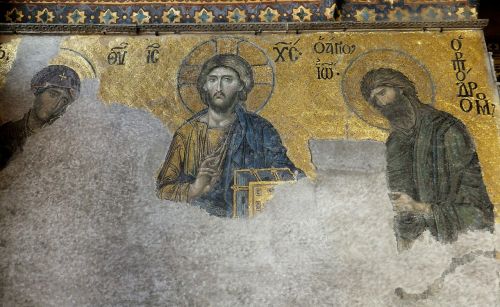 Deesis Mozaika, Hagia Sophia, Instabul, Byzantine Art, Mozaika