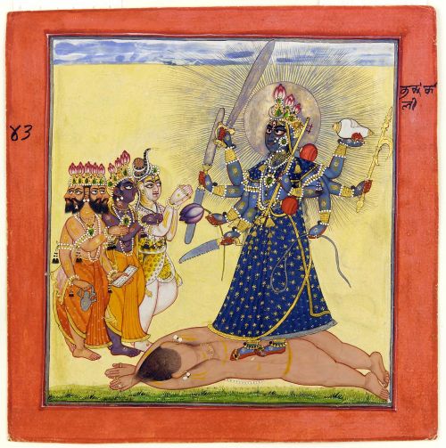 Dievybė, Deivė, Indijos, Bhadrakali, Dažymas, 1660, Vargšas