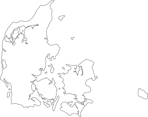 Denmark, Žemėlapis, Šalis, Europos Šalis, Danish, Nemokama Vektorinė Grafika