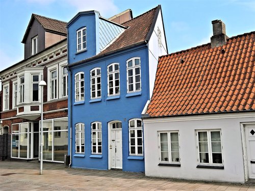 Danija,  Sionderborgas,  Old Town Namai,  Architektūra,  Architektūrinis Stilius,  Atkurta,  Spalva Dažytos,  Akių Gaudytojas