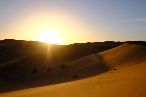 Dykuma,  Saulėlydžio,  Dawn,  Kraštovaizdis,  Smėlis,  Sunrise,  Sachara,  Marokas,  Kopos,  Saulė,  Oranžinis
