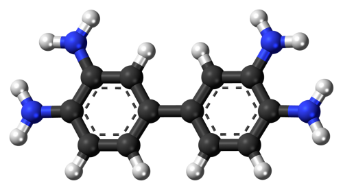 Diaminobenzidinas, Molekulė, Chemija, Atomai, Modelis, Bondings, Tyrimai, Junginys, Aromatiniai