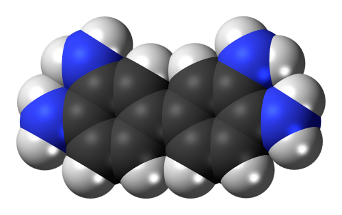 Diaminobenzidinas, Molekulė, Chemija, Atomai, Modelis, Bondings, Tyrimai, Junginys