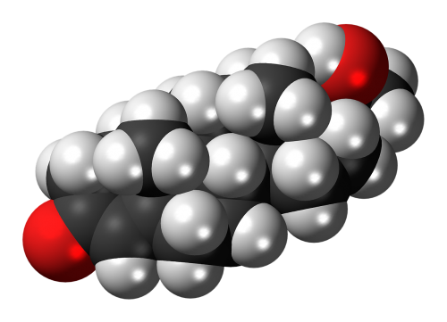 Dihidroprogesteronas, Molekulė, Steroidas, Modelis, Chemija, Ciklinis, Ekologiškas, Kosmoso Užpildymo Modelis