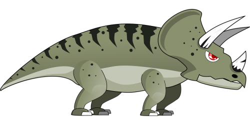 Dino, Dinozauras, Triceratops, Nemokama Vektorinė Grafika